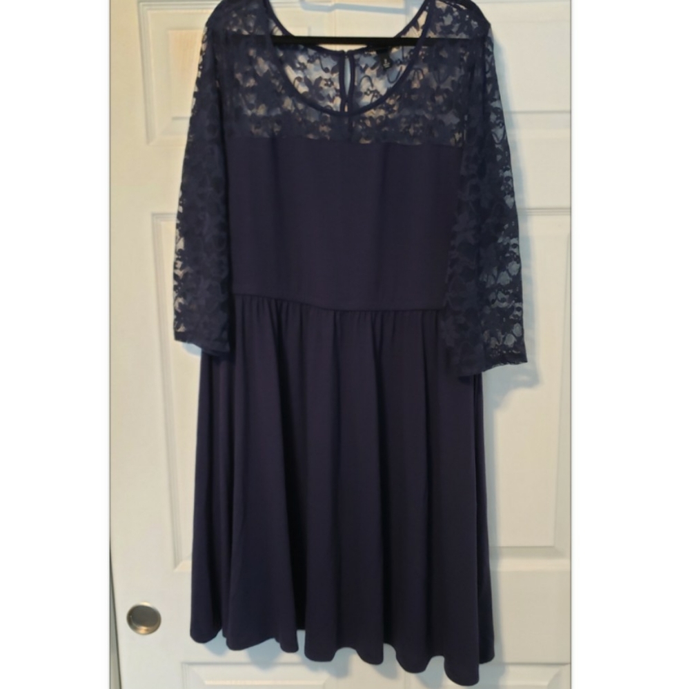 Torrid Navy Lace Midi Dress